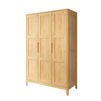 国翌 GYXMYG-3 原木色 三门简易衣柜 组装收纳大衣柜 1308*560*2000mm