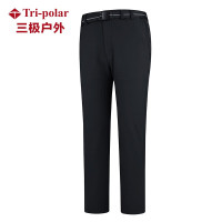 三极 TP8372 情侣软壳冲锋裤 男款 黑色 XL