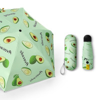 三极 TP7019 五折口袋水果胶囊伞 鳄梨