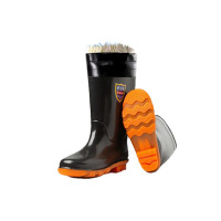 三极 TP1698 pvc防滑防水雨靴保暖雨鞋 中帮毛口棉 42码