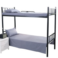 三极 TP2827 单人40纱支全棉三件套(床单+被套+枕套) 沉稳灰 适用于1.2m床