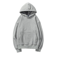 三极 TP6203 男女同款加绒连帽卫衣 花灰 2XL