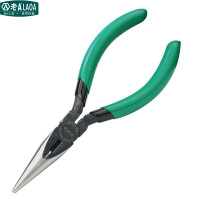 老A(LAOA) 迷你钳子 钓鱼钳钢丝钳小尖嘴钳小斜嘴钳 手工钳 5英寸迷你尖嘴钳 无牙 LA117155