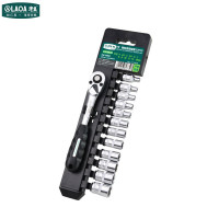 老A台湾棘轮套筒扳手套装多功能外六角扳手快速扳手套管套装 13件套LA159013