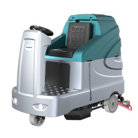 泉界X6工业洗地机工厂车间用仓库物业驾驶式车库洗地机吸拖一体机 QJ-X601后驱双刷免维护