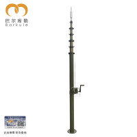 巴尔库勒手动升降避雷针技术地面通讯电台户外帐篷快装式避雷针22米高