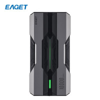 忆捷(EAGET) 双向快充电源锂电池 18W 10000毫安多接口铠甲机身便携式X6黑色