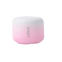 忆捷(EAGET)蓝牙音箱 360度环绕立体声震撼低音音效 蓝牙V5.1播放小巧便携迷你 EK01-粉色