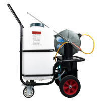 凯姿(KAZZ)手推式电动打药自动卷管60L园林多功能高压喷雾器双泵喷雾机猪牛养殖场消毒机 3WBD-60