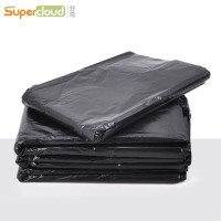 舒蔻(Supercloud) 物业垃圾袋平口 60*80cm*50只 2丝特大号加厚-黑色