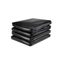 舒蔻(Supercloud) 物业垃圾袋平口 100*120cm*50只 2丝特大号加厚-黑色