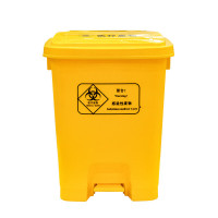 舒蔻(Supercloud) 医疗垃圾桶医院诊所实验室专用加厚废物黄色污物桶商用带盖脚踏款 60L