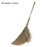舒蔻(Supercloud) 大扫把(竹杆扫把))老式手工编织扫帚 4斤 学校工厂单位室外环卫清洁大号笤帚 1把装