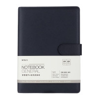 晨光(M&G)文具 黑色 软皮革面笔记本 会议记录本日记本记事本商务 B5/18K 100张 APYF4T74 单本装