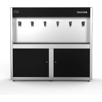 乐创 (lecon) LC-J-APWY6HC 商用饮水机 35L不锈钢开水器 超滤饮水机 一开五温