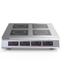 乐创(lecon) 商用电磁炉3500w四头平面爆炒多眼大功率电磁灶 LC-J-APL14KW-4TS