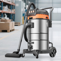 博赫尔(POHIR)工业仓库吸尘器 粉尘大吸力强力手持吸水吸尘机220V 70L-4000W[双电机手持+推吸款]5米管