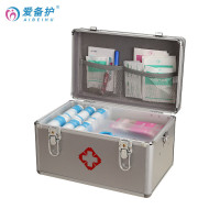 爱备护 ABH-S002A 护急救箱 户外家用全套救护药物箱整理收纳箱医药箱 银色*