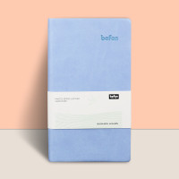 得印文具 A6笔记本PU皮蓝色9886