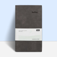 得印文具 A6 羊巴皮笔记本子 黑铁色3709