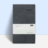 得印文具 A6 羊巴皮笔记本子 黑橡色3716