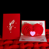 得印文具 3D贺卡 爱心2531