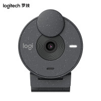 罗技(Logitech)Brio 300全高清网络摄像头直播摄像头 视频会议电脑摄像头带麦克风 Brio 300石墨灰