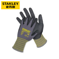 史丹利STANLEY 丁腈发泡手套防滑耐磨机械维修搬运耐油触屏ST5323 灰色一副装 XL码*