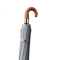 左都(ZUODU)全自动雨伞大号加固加厚结实抗风雨伞雨具男士大号商务折叠伞 灰色 ZD194*