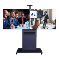 CASVET灿盛视听60-100英寸单屏支架32-75英寸双屏电视挂架移动架落地移动支架可升降高度电视支架 黑纱纹双32