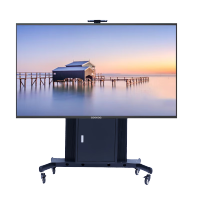 CASVET 电视支架落地电视移动支架展架视频会议推车触摸屏一体机移动60-100英寸电视架承重136公斤铝材 黑色CG