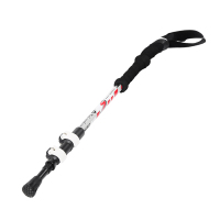 三极 TP3908 登山杖男女外锁登山碳素轻便伸缩徒步爬山拐棍手杖登山装备 白色135cm