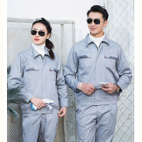 三极 TP8115 春秋款防静电工作服套装 浅灰色M
