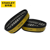 STANLEY 史丹利 防毒面具实验室多功能防护罩全脸防尘口罩打磨化工 酸性气体蒸汽滤毒盒 2个装ST23002