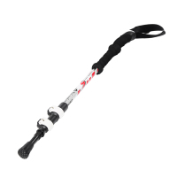 三极 TP3908 登山杖白色135cm 男女外锁登山碳素轻便伸缩徒步爬山拐棍手杖登山装备