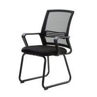 三极 TP1066 办公椅电脑椅会议椅棋牌室麻将椅宿舍寝室凳 47*53*90cm 黑色框架银白色