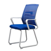 三极 TP1066 办公椅电脑椅会议椅棋牌室麻将椅宿舍寝室凳 47*53*90cm 白色框架宝蓝色