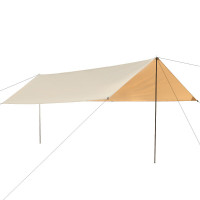 三极 TP2384 户外露营天幕防雨遮阳棚布 3*5m 卡其色(银胶布)