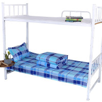 三极 TP2852 学生上下铺床上用品三件套全棉三件套格子床上用品 蓝大格