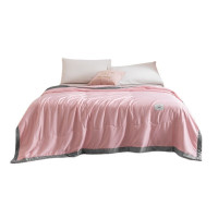 三极 TP2880 可水洗真丝棉花夏被芯夏凉空调被单双人夏季夏凉被 150x200cm 初情粉