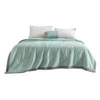 三极 TP2880 可水洗真丝棉花夏被芯夏凉空调被单双人夏季夏凉被 150x200cm 香草绿