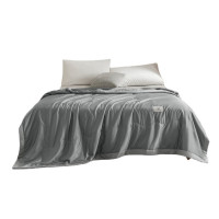 三极 TP2880 可水洗真丝棉花夏被芯夏凉空调被单双人夏季夏凉被 150x200cm 夜幕灰