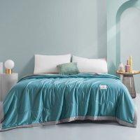 三极 TP2880 可水洗真丝棉花夏被芯夏凉空调被单双人夏季夏凉被 180x220cm 翡翠蓝