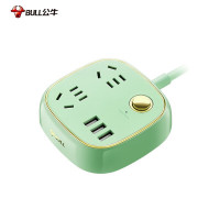 公牛(BULL) R602U吸塑装绿色复古插座(4445)3*1.0,1.5m*