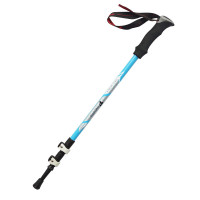 三极 TP3908 外锁登山碳素轻便伸缩登山杖 135cm黑色