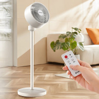 艾美特(AIRMATE)空气循环扇 电风扇遥控家用立式摇头直流客厅小型台扇大风量 白色 FA18-R2 *