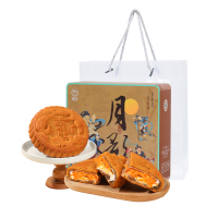 雅觅 紫苏肉松·麻薯大月饼 500g/盒