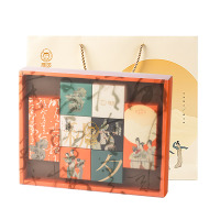 雅觅 秋水长天·望明月低糖月饼礼盒 600g/盒