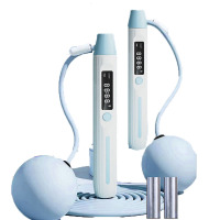 三极 TP1534 蓝牙智能跳绳 电子计数跳绳 蓝色(跳绳+大球)