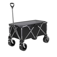 三极 TP5565 户外露营便携小推车 10cm宽车轮双刹车 黑色 150L